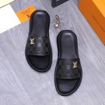 Louis Vuitton Faux Leather Slippers