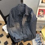 Chrome Hearts Long-Sleeved Shirt Red Cotton Jacquard