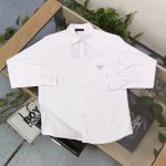 Prada Long-Sleeved Shirt Ash Cotton Pure
