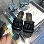 Chanel Flat Bottoms Red Genuine Leather Summer