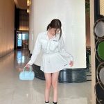 Miu Miu Cotton Long-Sleeved Shirt For Summer