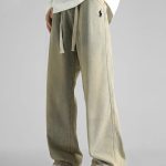Ralph Lauren Pants Red Relaxed Fit Adjustable Drawstring Suitable For All Body Types Autumn