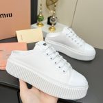 Miu Leather Shoes Red Sheepskin Old Style Spring Summer