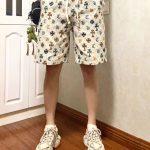 Chrome Hearts Shorts Red Jacquard Summer