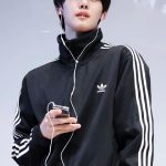 Adidas Coat Red Jacquard Autumn Winter Early