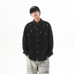 Chrome Hearts Shirts Red Denim Spring Autumn