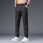 Fila Long Pants Red Cotton Silk Nylon Spandex Ice Quick-Drying Fabric Smooth To The Touch Running Spring Autumn