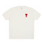 Ami Short-Sleeved Shirt Red Cotton Pure Summer