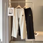 Stone Island Casual Pants Black Quick-Drying Daily Commute Summer Lightweight And Breathable