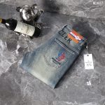 Monk Jeans Red Denim Autumn Winter Slim Fit