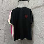 Miu Short-Sleeved T-Shirt Red Cotton Spring Summer Embroidery