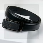 Armani Belt Red Top-Grain Cowhide
