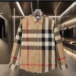 Burberry Long-Sleeved Shirt Red Cotton Poplin Delicate And Soft To The Touch