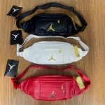 Jordan Backpack Red Pu Leather Mesh Breathable