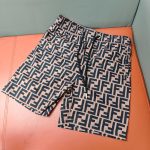 Fendi Quick-Drying Pants Ash Woven Fabric Jacquard Urban Style Spring Summer