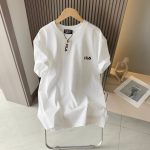 Fila Short-Sleeved T-Shirt Red Cotton Pure Summer
