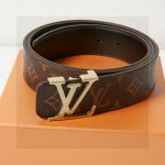 Louis Vuitton Belt Brown Genuine Leather Split