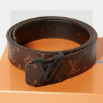 Louis Vuitton Belt Brown Genuine Leather Split