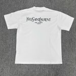 Saint Laurent Short-Sleeved T-Shirt Black Cotton Spring Summer