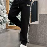 Dior Trousers Black Jacquard Double-Sided Fabric Winter