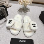 Chanel Slippers Red Wool