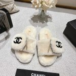 Chanel Slippers Red Wool