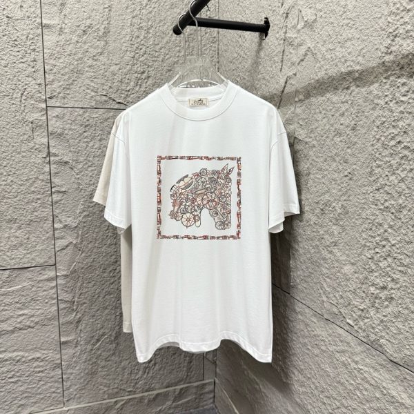 Hermes Short-Sleeved T-Shirt Black Cotton Spring Summer