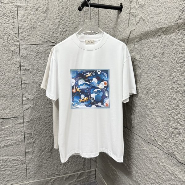 Hermes Short-Sleeved T-Shirt Black Cotton Spring Summer