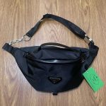 Prada Handbag Black Metal Logo