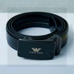 Armani Belt Red Top-Grain Cowhide