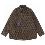 Fendi Shirt Red Jacquard Exquisite Workmanship Youthful Energy Autumn Winter And Embroidery