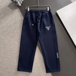 Prada Pants Blue Autumn Embroidery
