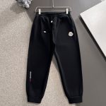 Moncler Pants Black Wool Autumn Embroidery