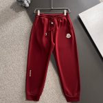 Moncler Pants Red Wool Autumn Embroidery