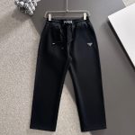 Prada Pants Black Autumn Embroidery