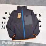 Patagonia Coat Red Mesh Woven Fabric Zippered Pocket