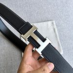 Hermes Belt Black Top-Grain Cowhide
