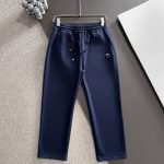 Balenciaga Pants Blue Autumn Embroidery