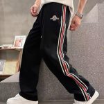 Moncler Trousers Red Double-Sided Fabric Autumn