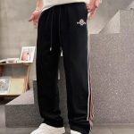 Moncler Trousers Red Double-Sided Fabric Winter