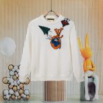 Louis Vuitton Sweater Red Jacquard Simple And Elegant