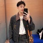 Louis Vuitton Outerwear Red Denim Embroidery Patch