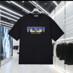 Fendi Short-Sleeved T-Shirt Ash Embroidery
