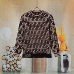 Fendi Sweater Red Jacquard Winter