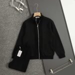 Dior Coat Black Jacquard Autumn Winter
