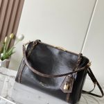 Express Key Pouch Brown Cowhide Jacquard