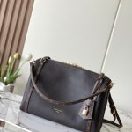 Express Key Pouch Brown Cowhide Jacquard