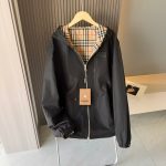 Burberry Coat Ash Polyester Jacquard Clean Lines Daily Commute