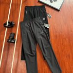 Descente Long Pants Red Unrestricted Movement Quick-Drying Autumn Winter Zippered Pocket