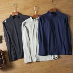 Descente Long-Sleeved Shirts Black Eva Polyester Spandex Fleece Quick-Drying Simple Design Outdoor Autumn Winter